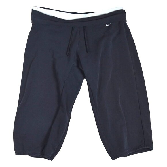 Nike Dri-FIT Capri Pants Women’s XL Faded Black Elastic Layered Waistband - Picture 1 of 8